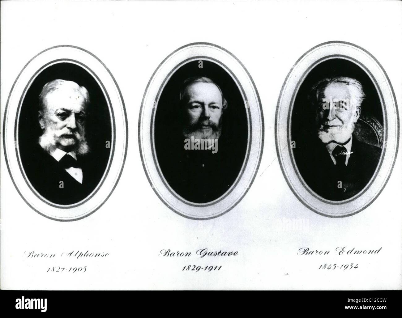 12. Dezember 2011 - die Banken-Dynastie der Rothschilds, Barone Alphonse, Guntave und Edmond. Stockfoto