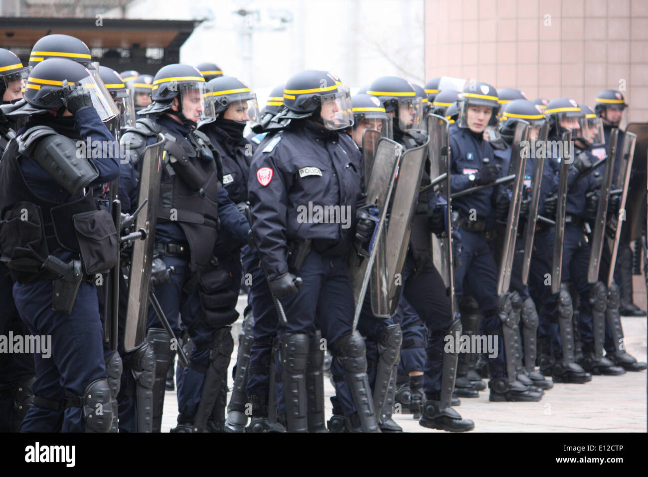 Demonstration der Schüler für die Bildung und gegen die Reformen der Schule, Lyon, Rhône, Rhône-Alpes, Frankreich. Stockfoto