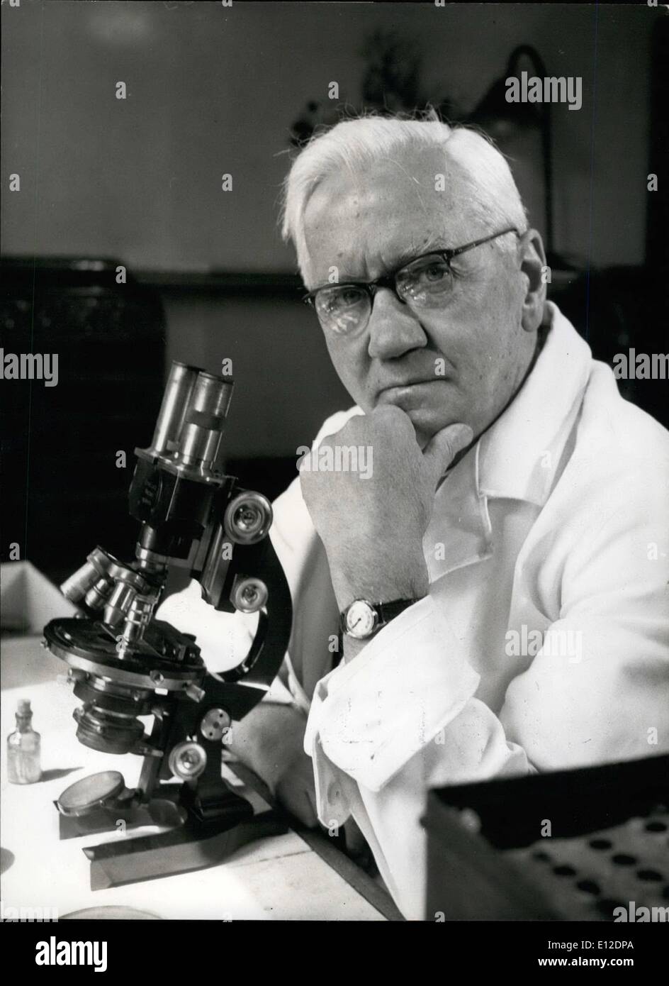 20. Dezember 2011 - vom späten Sir Alexander Fleming in seinem Labor im St. Marien Hospital, Paddington, wo er seine große Entdeckung entwickelte. Stockfoto