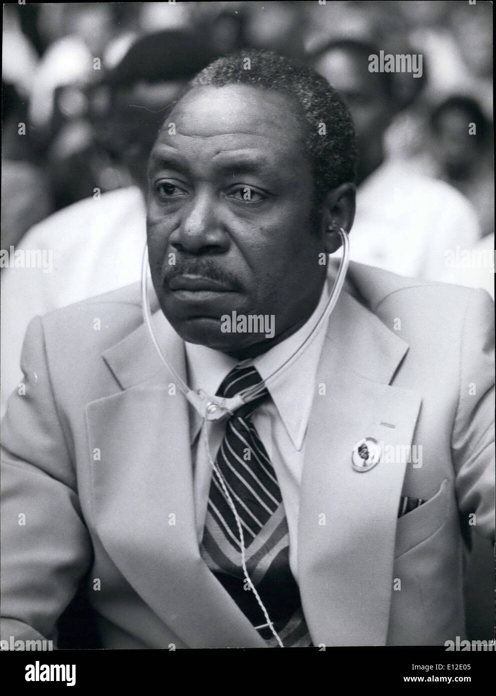 15. Dezember 2011 - Louis Lansana Béavogui, Politiker, Premierminister von Guinea. Minister für Handel und Industrie 1957. Wirtschaftsminister 1958. Minister für auswärtige Angelegenheiten 1961. Minister für wirtschaftliche Angelegenheiten 1969. PM 1971. Stockfoto