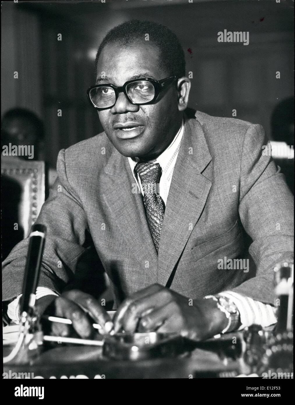 21. Dezember 2011 - SEMYANO KIINGI: UGANDA: * 1926 in Mengo. Gebildete Kings College, Budo 1941-46. Qualifizierten gecharterten Sekretär 1954-56. Buchhalter, Mengo 1947-52. Asst. Executive Officer, Uganda Govt., 1852. Handel-Officer 1956. Parlamentarischer Staatssekretär 1959. Unter Minister Ministry of Commerce, 1963. Mitglied, Kampala Stadtrat von 1959. Stockfoto