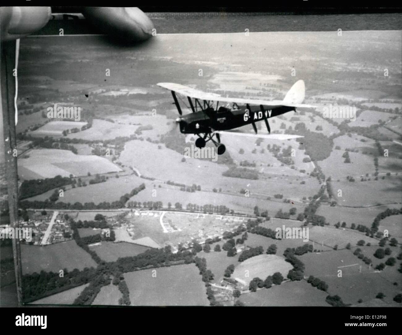 9. Januar 2012 - die wichtigsten der in der Luft: ein Bild von den großen fliegen eine Gipsy Moth. Stockfoto