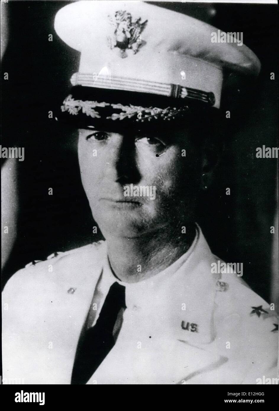24. Februar 2012 - US-Kommandeur in den Philippinen: Foto zeigt große General Jonathan M. Wainwright, jetzt der Nachfolger von General MacArthur auf den Philippinen ist. Stockfoto