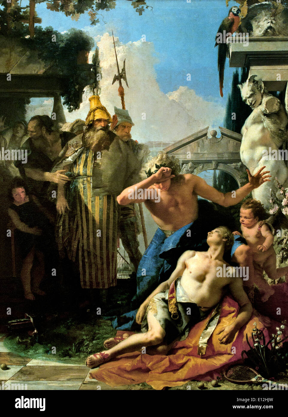 Der Tod von Hyacinthus ca. 1752-53 Giambattista Tiepolo Venedig 1696 Madrid 1770 Italien Italienisch Stockfoto