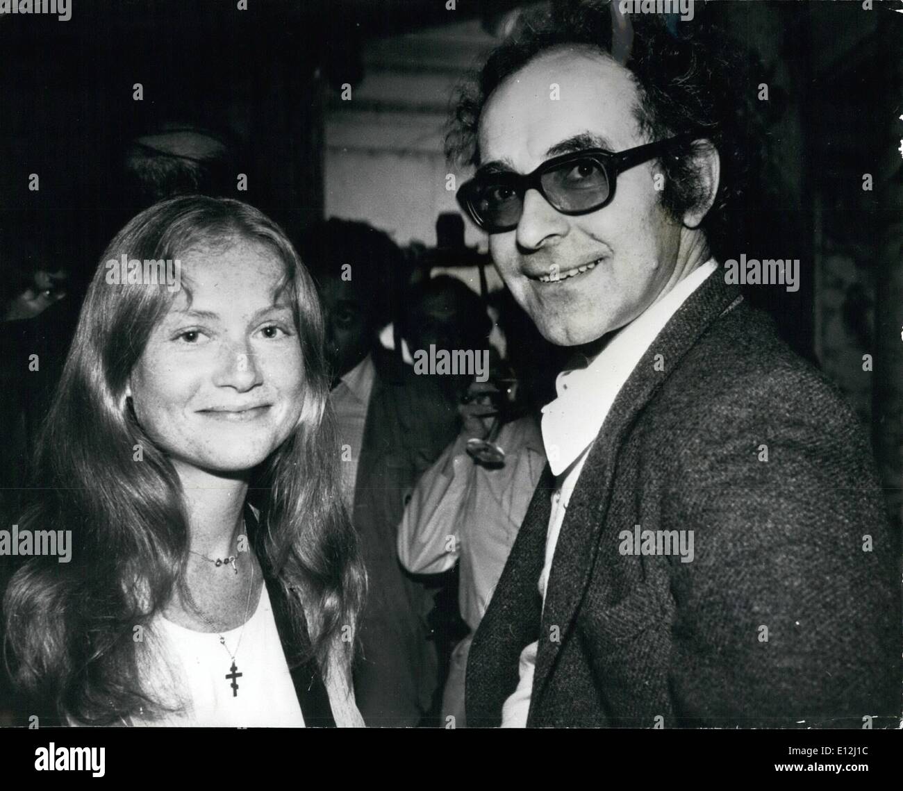 9. Januar 2012 - Isabelle Huppert und Jean-Luc Godard Ã ¢ Â'¬â €œ eine Party vor kurzem in das französische Konsulat in New York fand Stockfoto