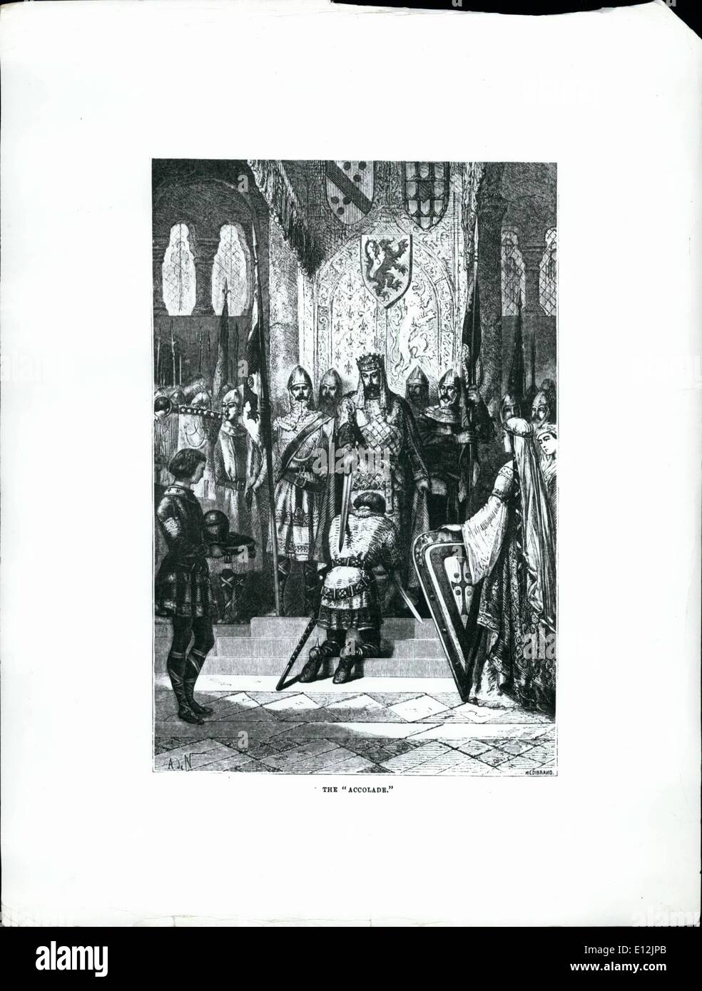 24. Februar 2012 - eine mittelalterliche König von Frankreich bei der wenn Zeremonie der "Ritterschlag" A Stockfoto 24. Februar 2012 - eine mittelalterliche König von Frankreich bei der wenn Zeremonie der "Ritterschlag" A Stockfoto