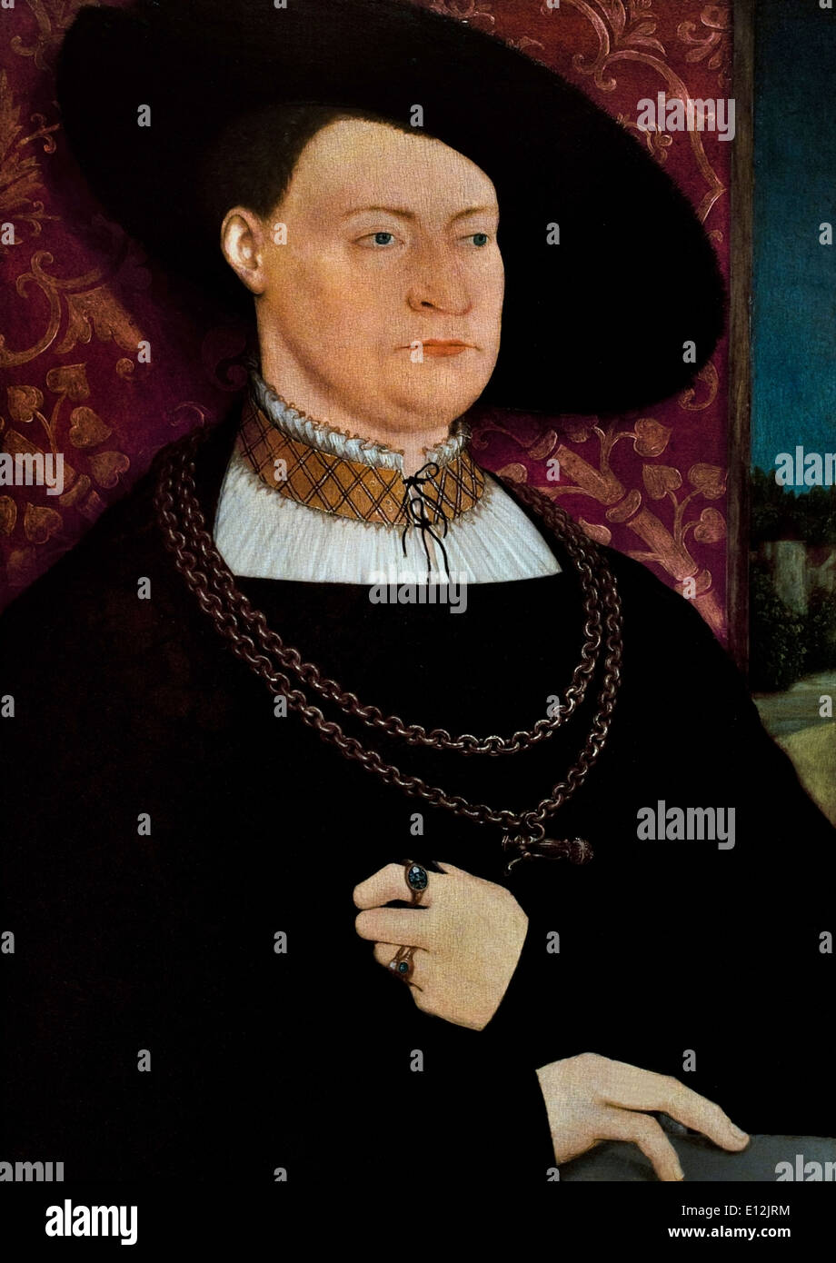 Porträt eines Mannes 1528 Bernhard Strigel. Memmingen, 1460-1528 Deutsch Deutschland Stockfoto