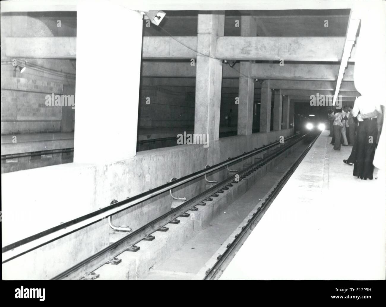 24. Februar 2012 - erste u-Bahnlinie Operationen in diesem Sommer begann. Stockfoto