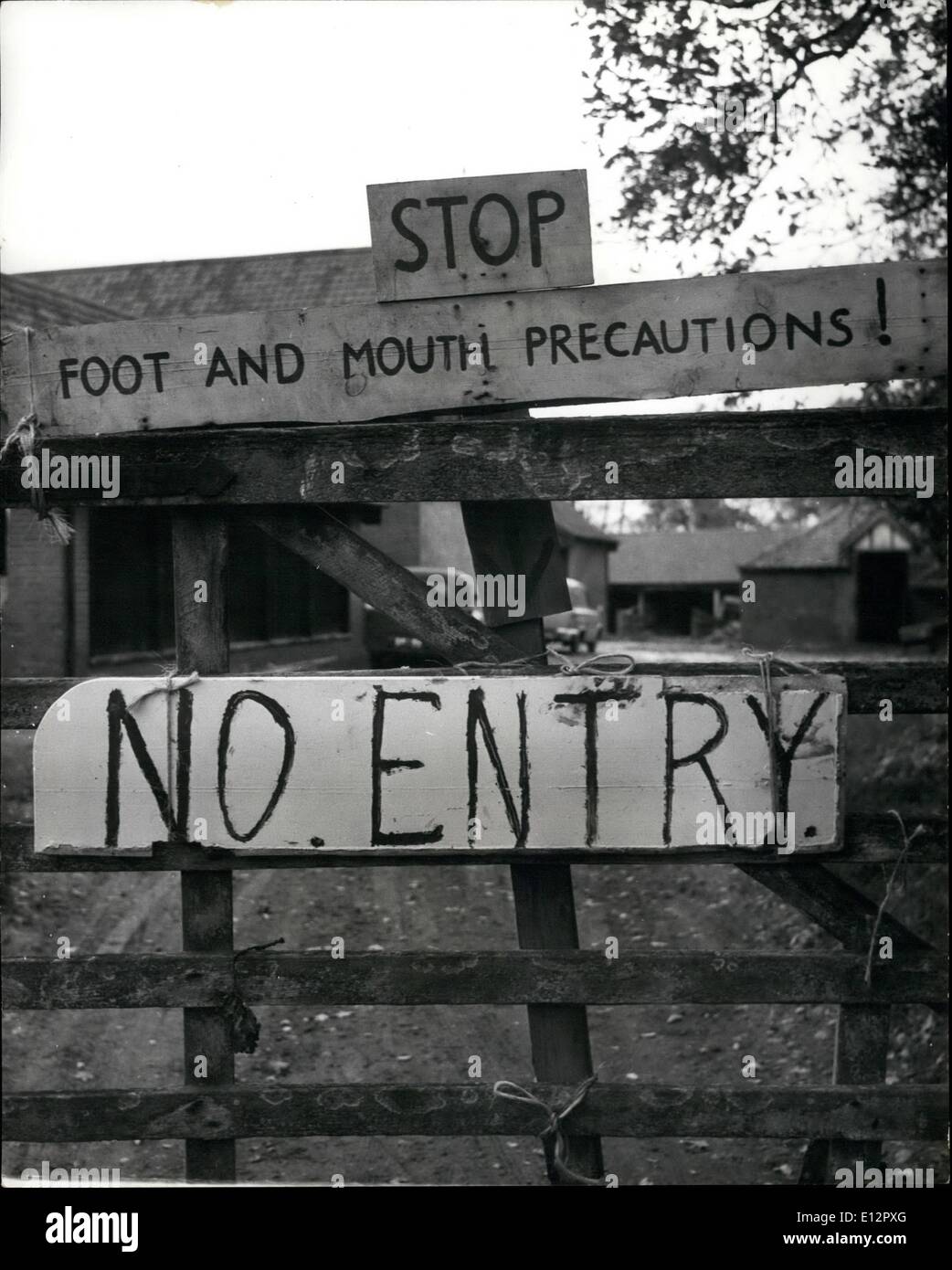 25. Februar 2012 - Tragödie auf den Höfen: Maul- und Klauenseuche Diesease verlässt Norfolk Farmen mit Geistern statt wertvolle Herden: jeder Stockfoto