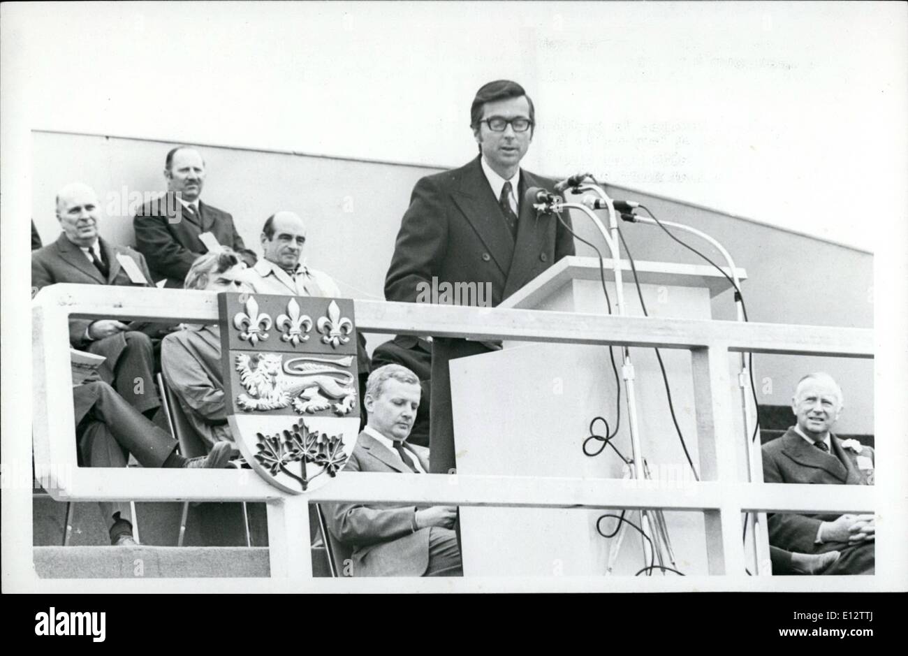 25. Februar 2012 - Churchill Falls Ã ¢ Â'¬â €œ NPM. Premier Ministre De La Provinz de Quebec Lors de Sohn Zuordnung. Churchill Falls Stockfoto
