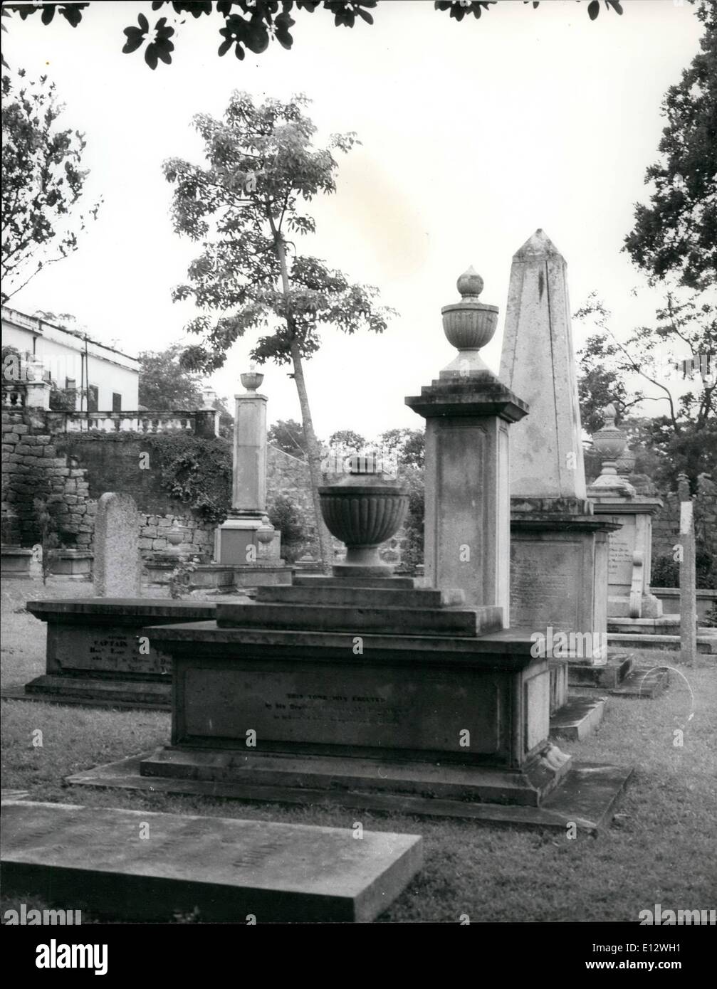 25. Februar 2012 - bekannt der Friedhof an der kleinen Kirche, erbaut von der englischen Ostindien-Kompanie wo viele gut befestigt Leute Stockfoto