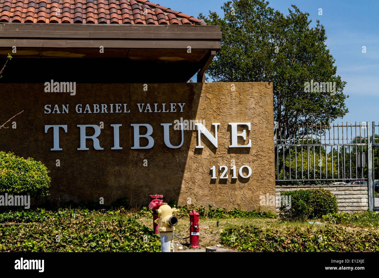 Die San Gabriel Valley Tribune Zeitung Büros Stockfoto