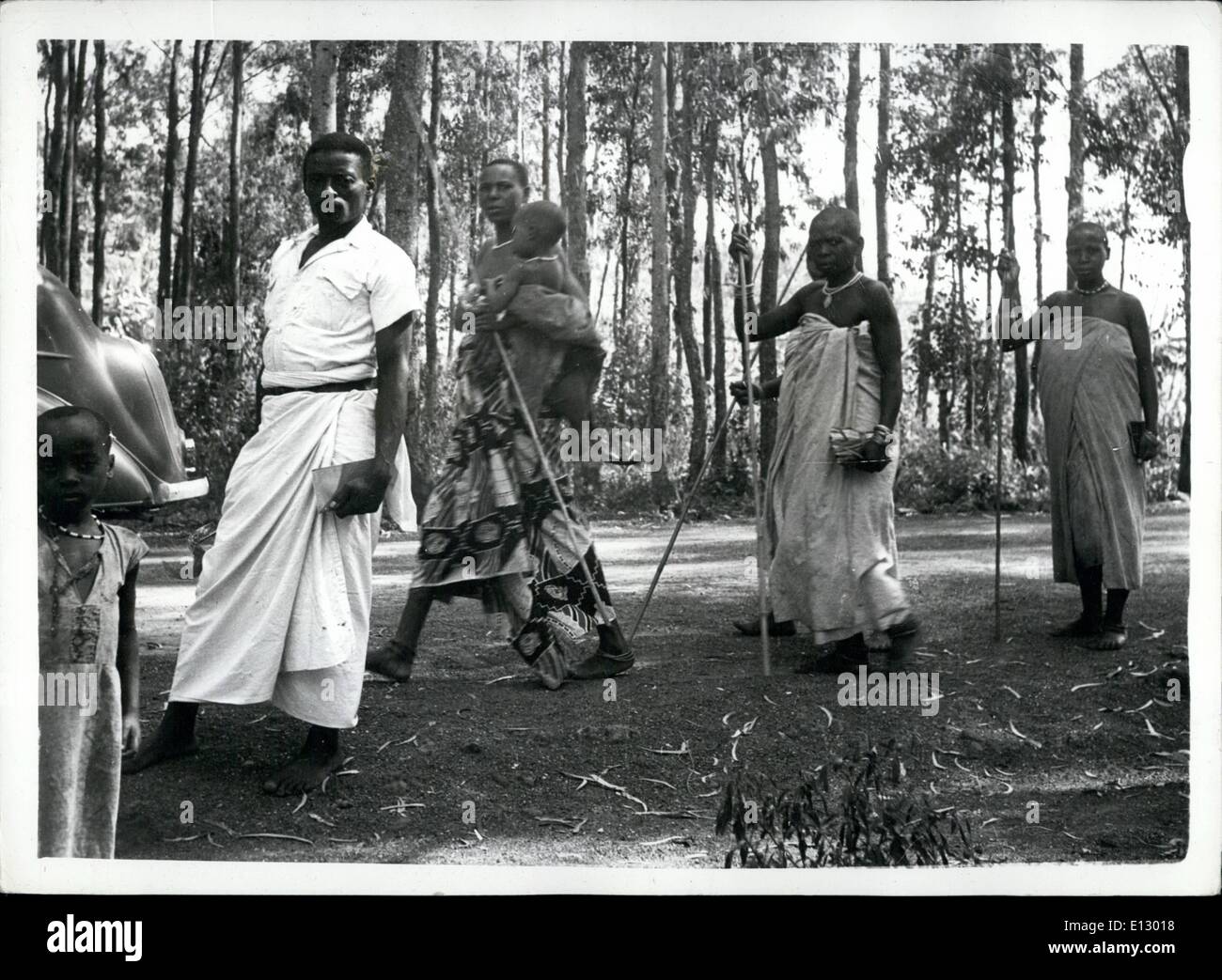 25. Februar 2012 - Watutsi oder Watuts die Hälfte Rassen an der Grenze von Ruanda. Stockfoto