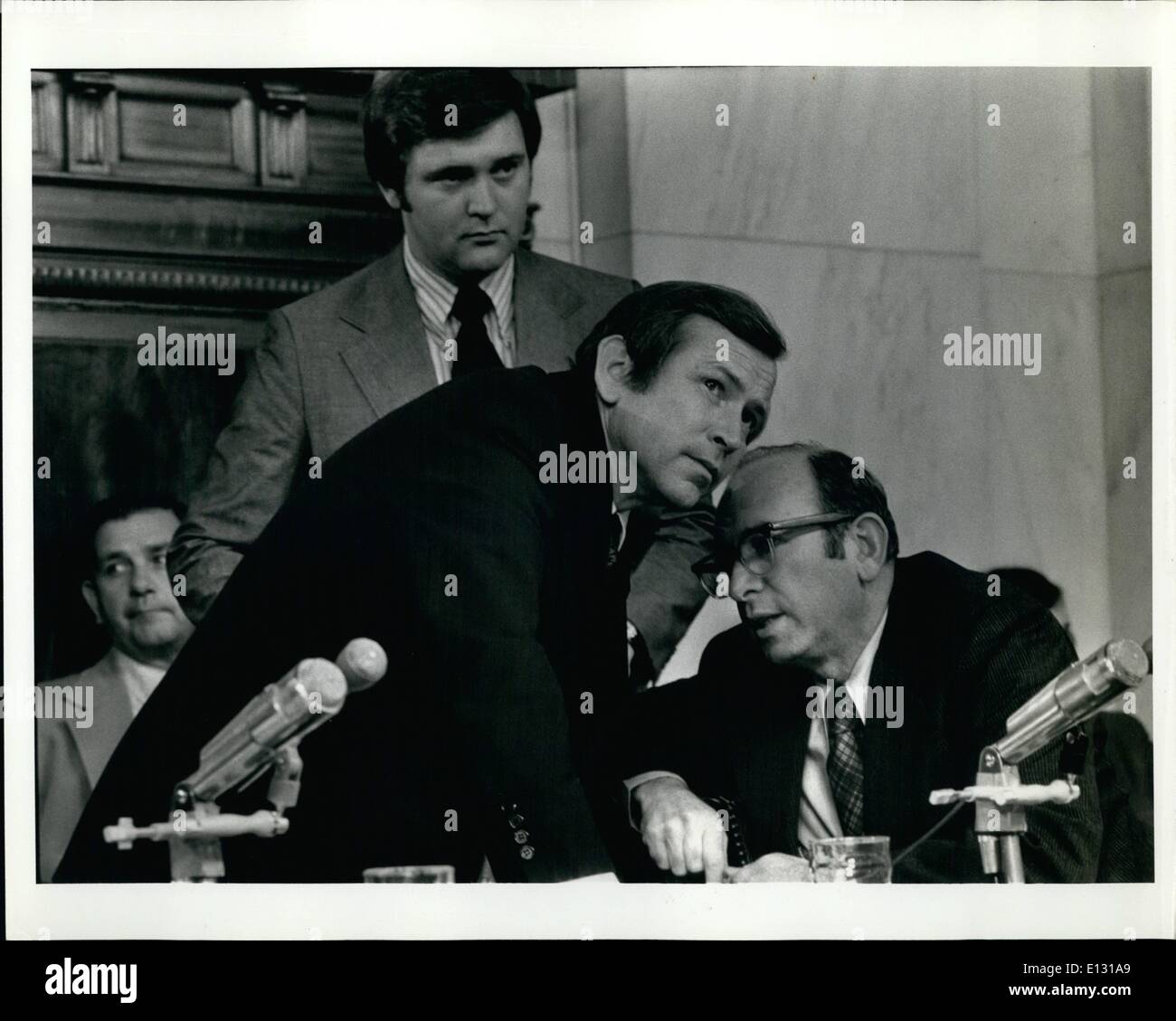 26. Februar 2012 - Juni 1973, während Zeugnis von John Dean - Senate Watergate Committee Ã ¢ Â'¬â €œ Sen. Howard Baker Rep Tennessee Stockfoto