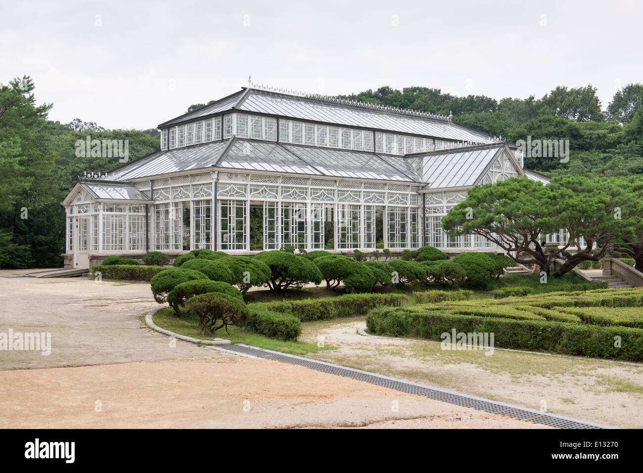 Gewächshaus an Changgyeonggung-palast Palace Park in Seoul, Südkorea Stockfoto