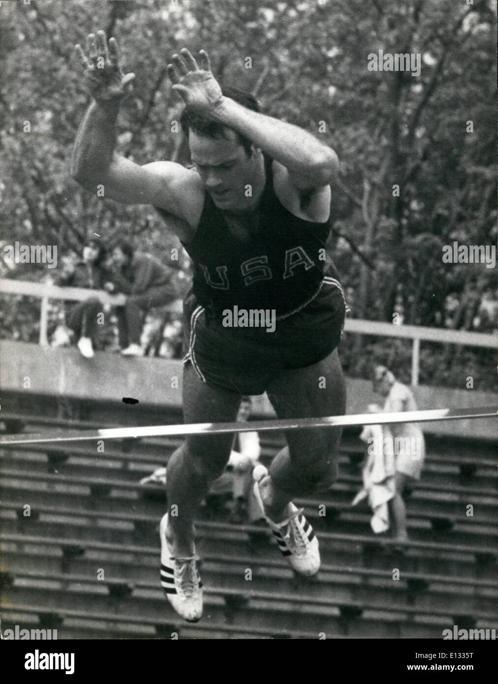 26. Februar 2012 - 10. August 1968 Leichtathletik im Crystal Palace.  Foto zeigt: Bill Toomey U.S.A. gesehen konkurrieren in der P Stockfoto