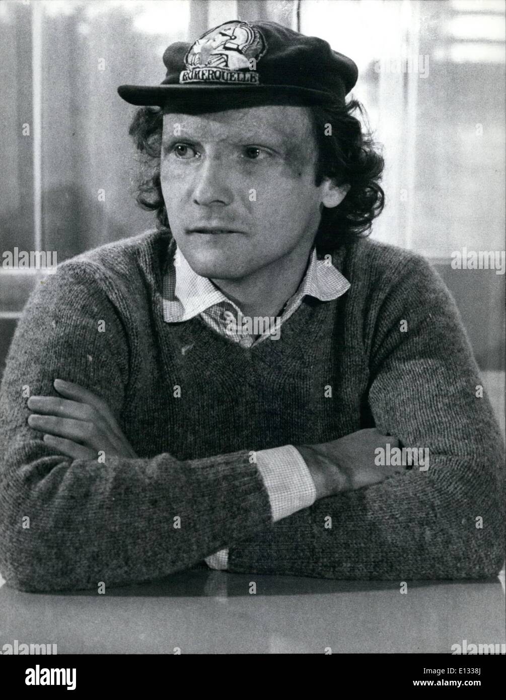 26. Februar 2012 - für deine Datei.: für Ihre Datei legen wir dieses Foto zur Verfügung. Es zeigt ein Porträt der Weltmeister in der Formel I, Nikki Lauda. Stockfoto