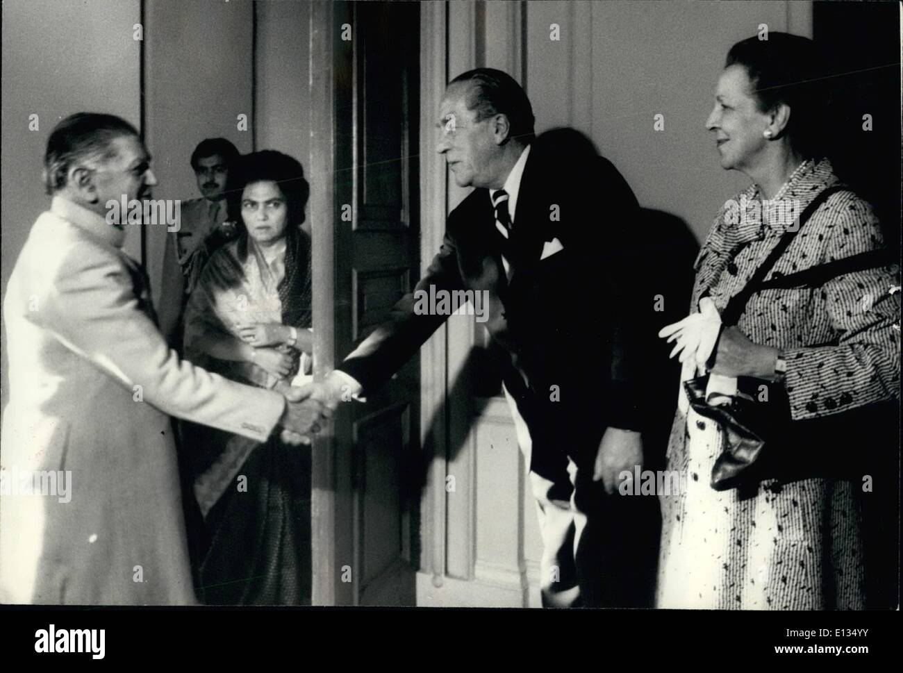 28. Februar 2012 - Herr Sven Anderson, Minister für auswärtige Angelegenheiten Schweden und Madame Anderson vom Präsidenten von Indien empfangen Stockfoto