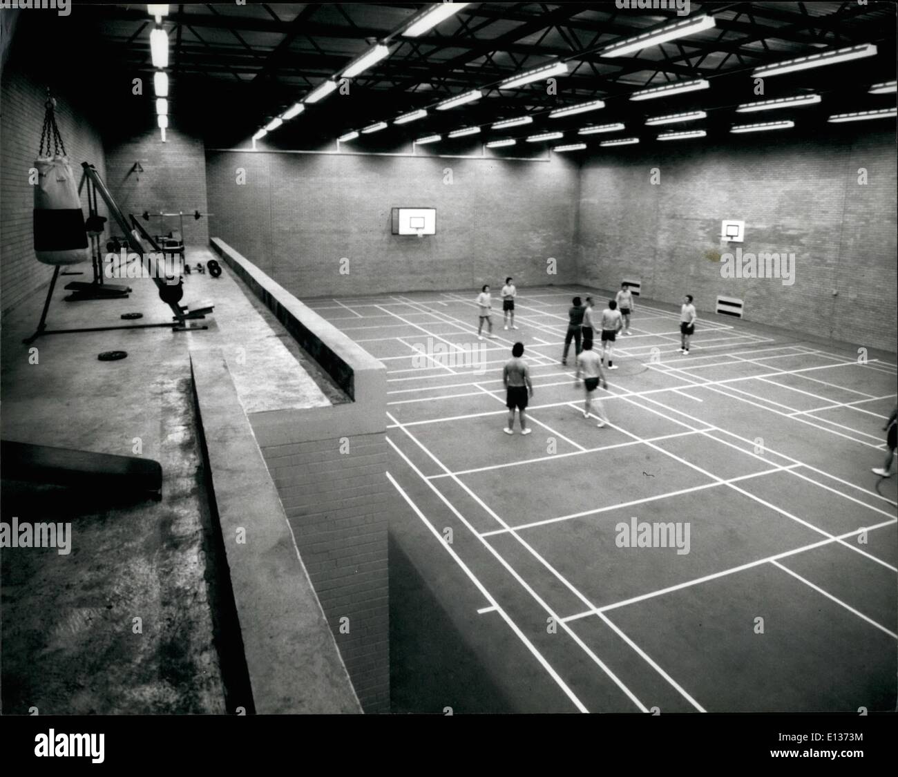 28. Februar 2012 - Foto zeigt: Die Sporthalle im Mase Gefängnis in Belfast. Stockfoto