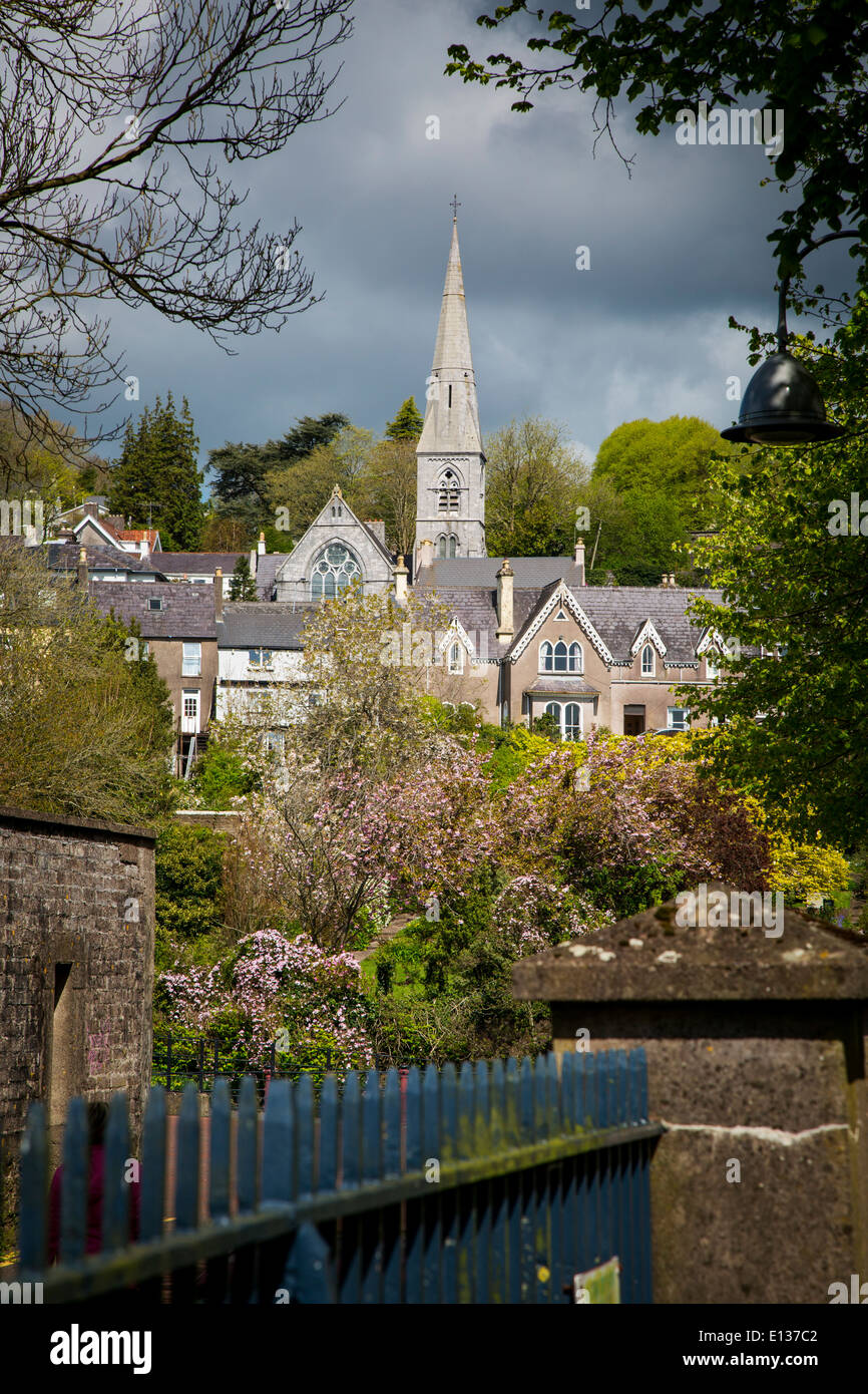 Blick vom Fitzgerald Park der Kirche der Madonna des Rosenkranzes, Cork, Irland Stockfoto