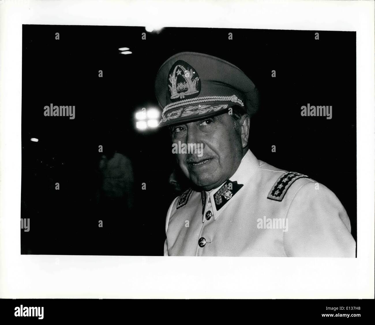 29. Februar 2012 - General Augusto Pinochet U. Santiago, Chile Stockfoto