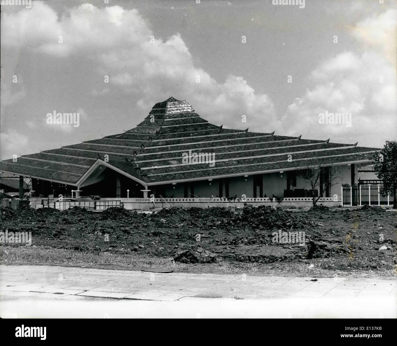 29. Februar 2012 - im Bau, ein neues Hotel im Siam Bangkok Hotel in Bangkok, traditionell in Form, aber Modern in Bezug auf Material. Stockfoto