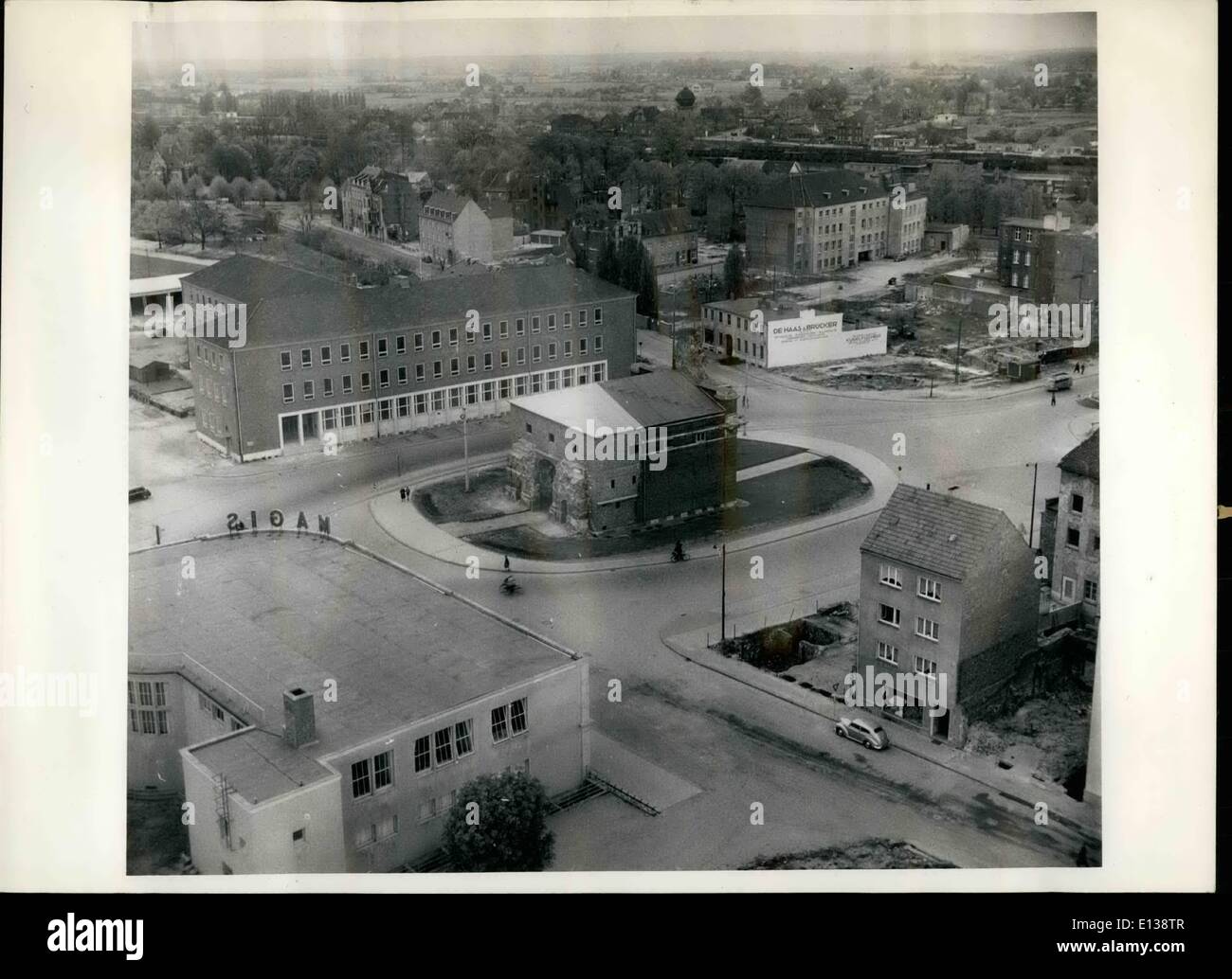 29. Februar 2012 - von der Stadt von Peter Minuit; Dies ist die neue Wesel. Acht Jahre nach der vollständigen Zerstörung finden wir auch hier die '' deutsche Wunder:; der Wiederaufbau erfolgte so schnell wie möglich. Stockfoto