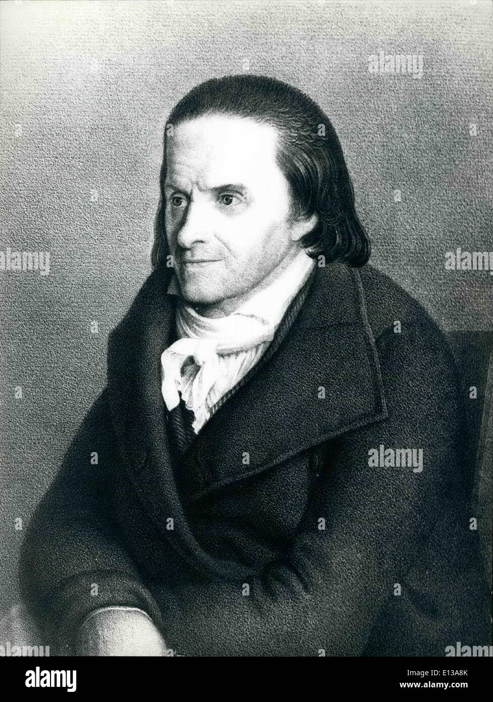 29. Februar 2012 - Johann Heinrich Pestalozzi 1746-1827. Stockfoto