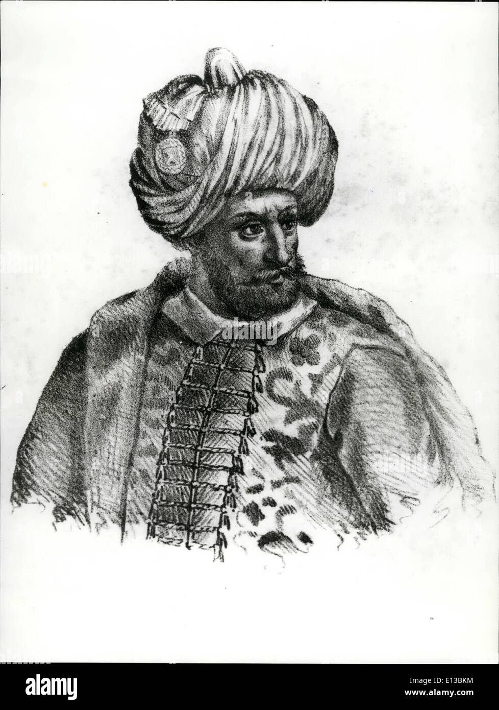 29. Februar 2012 - sephardischen Juden in der Türkei. Black und White Print (B) Sultan Beyazit II: Sultan Beyazit II. Sohn von Mehmet II., der Eroberer, die zum Zeitpunkt der Vertreibung der Juden aus Spanien im Jahre 1492, öffnete Türen des Osmanischen Reiches für die Verbannten und gab ihnen Oase. Die spanischen Juden kamen vor allem nach Saloniki, Smyna und nach Konstantinopel. Stockfoto