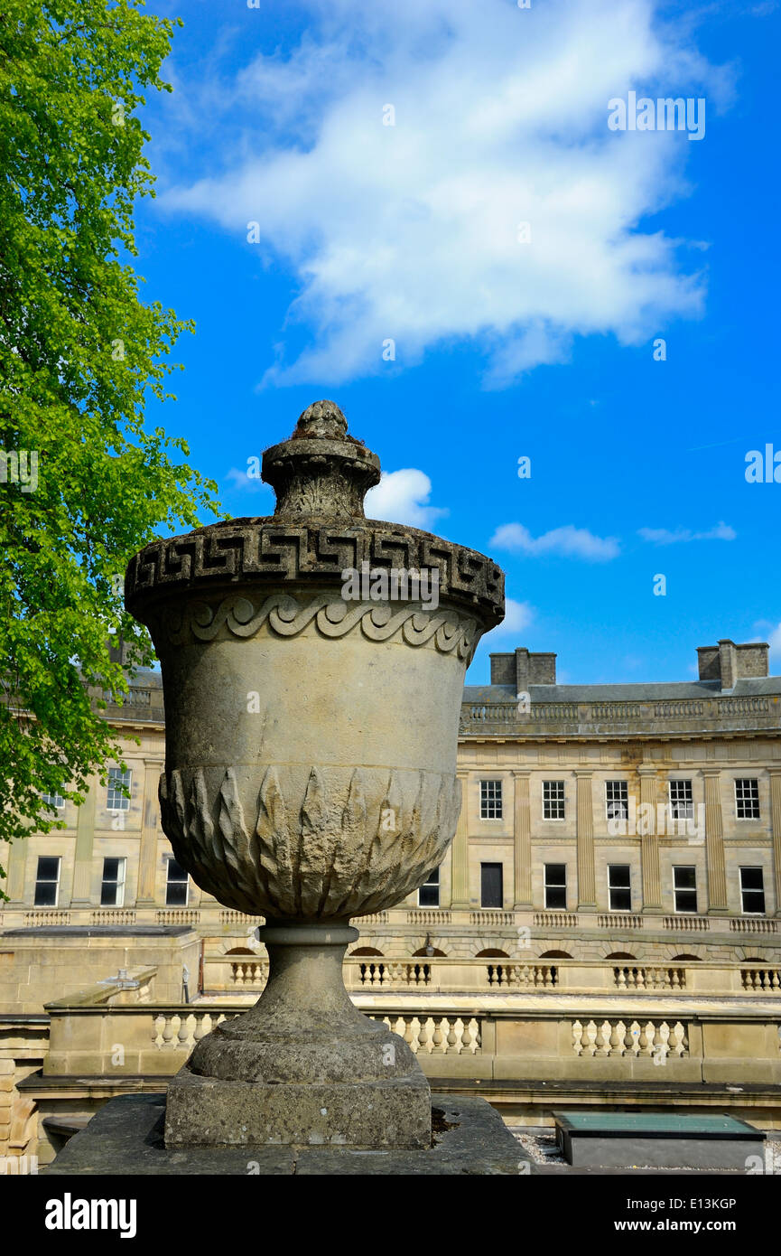 Der Halbmond Buxton Derbyshire England UK. Blick von der Piste Stockfoto