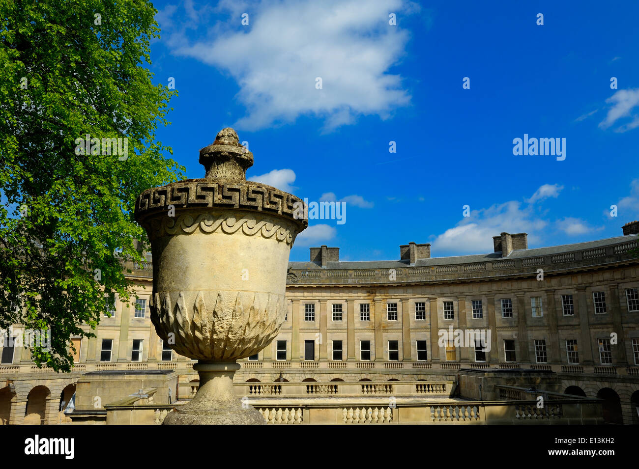 Der Halbmond Buxton Derbyshire England UK. Blick von der Piste Stockfoto