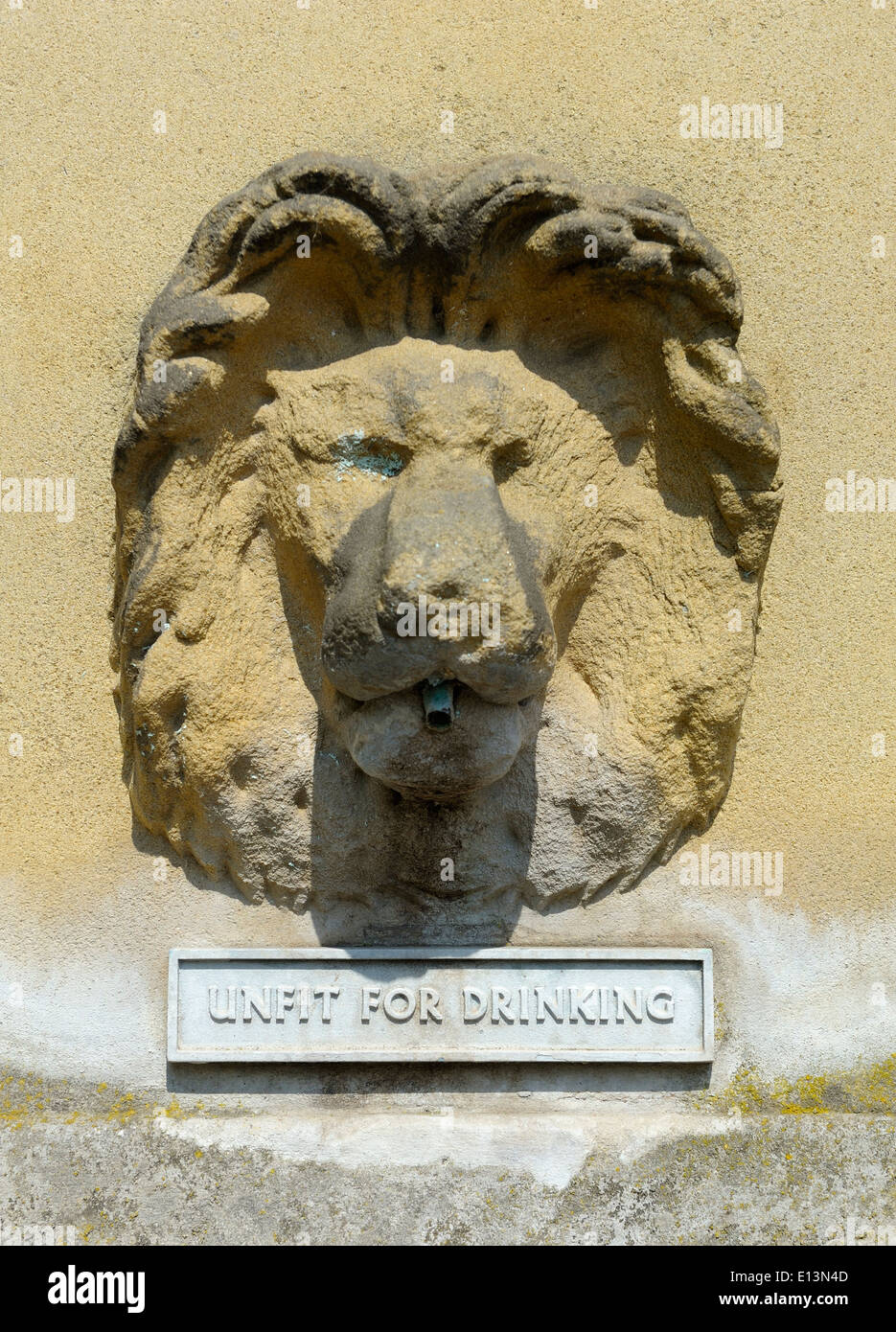 Ungeeignet zum Trinken Zeichen Buxton Derbyshire England UK Stockfoto