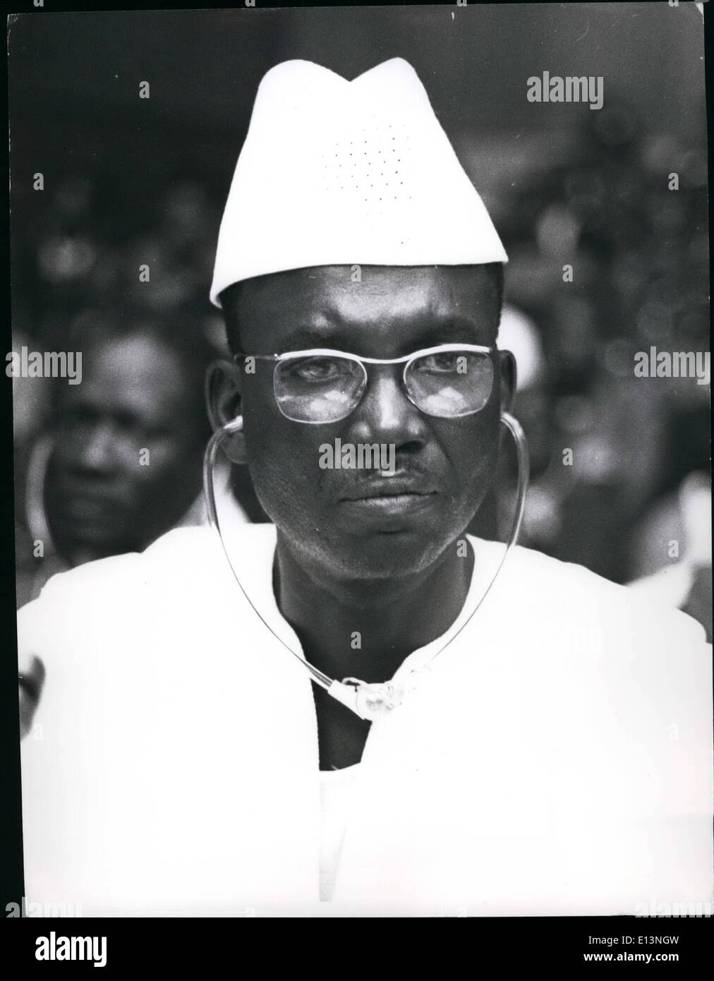 22. März 2012 - Senegal: Seck: Assane Seck, Minister für auswärtige Angelegenheiten. Geboren 1919. Minister für Kultur 1966. Minister für Bildung 1968. Minister für auswärtige Angelegenheiten 1973. Stockfoto