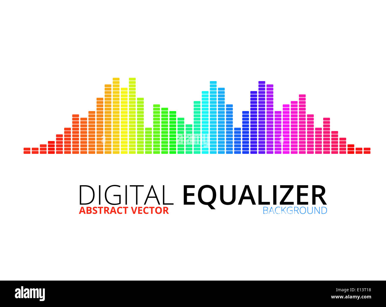 Equalizer auf abstrakte Technik-Hintergrund Stockfoto