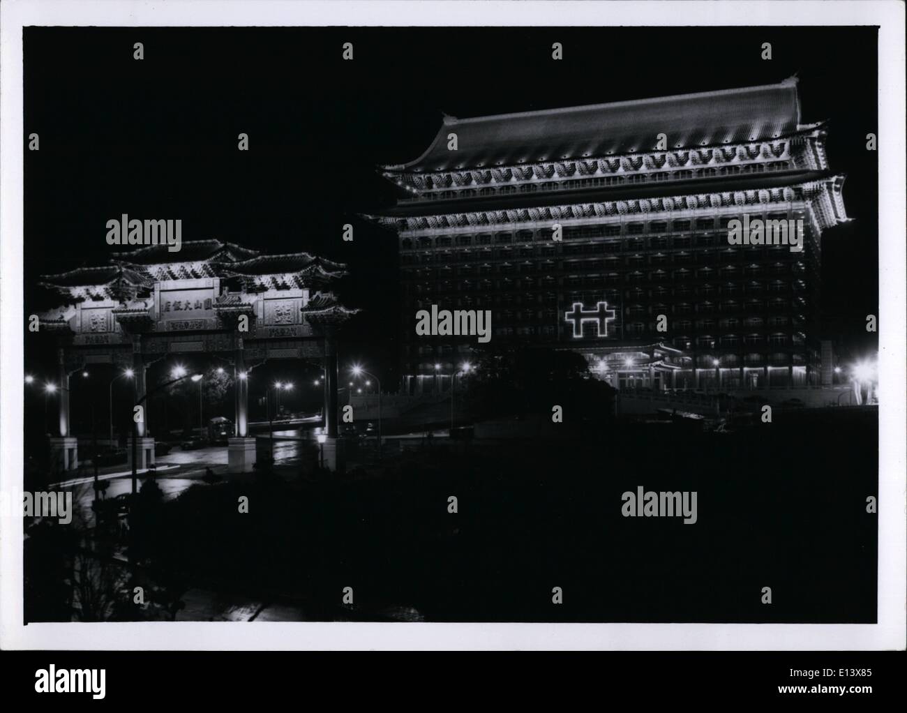 27. März 2012 - Taiwan, Doppel - 10 Okt 10. Grand Hotel Taipei. Stockfoto
