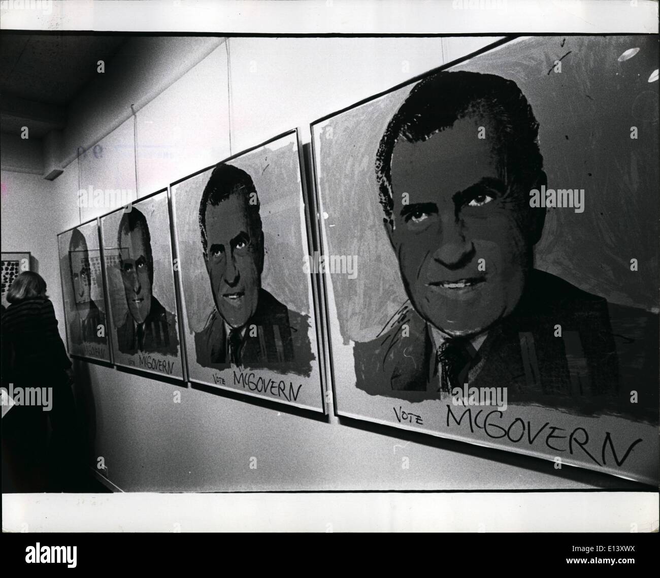 27. März 2012 - Anti-Nixon-Kunst von Andy Warhol NYC Gallery Stockfoto