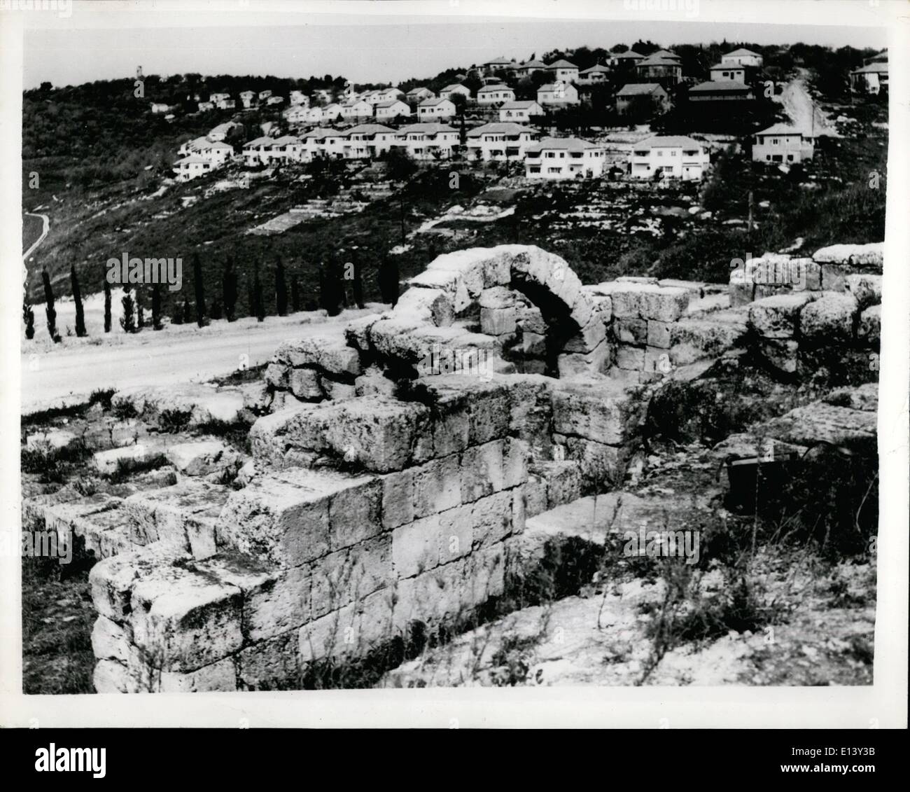27. März 2012 - Relikte entdeckt bei Ausgrabungen von Beit Shrearim in der unteren Galiläa; Beit Shearim, befindet sich westlich von Nazareth in der unteren Galiläa war einer der zentralen Städten Israels in der Ära des Talmud. Nach dem großen jüdischen Aufstand im Jahr 66 v. Chr. - die jüdische Bevölkerung blieb und nach der Beerdigung von Rabbi Yehuda Hanassi Beit Shearim wurde umgewandelt in einen Friedhof. Ausgrabungen wurden dort im Jahr 1936 begann und zu den Entdeckungen war eine Synagoge im Jahr 350 v. Chr. von den Römern zerstört wurde Stockfoto