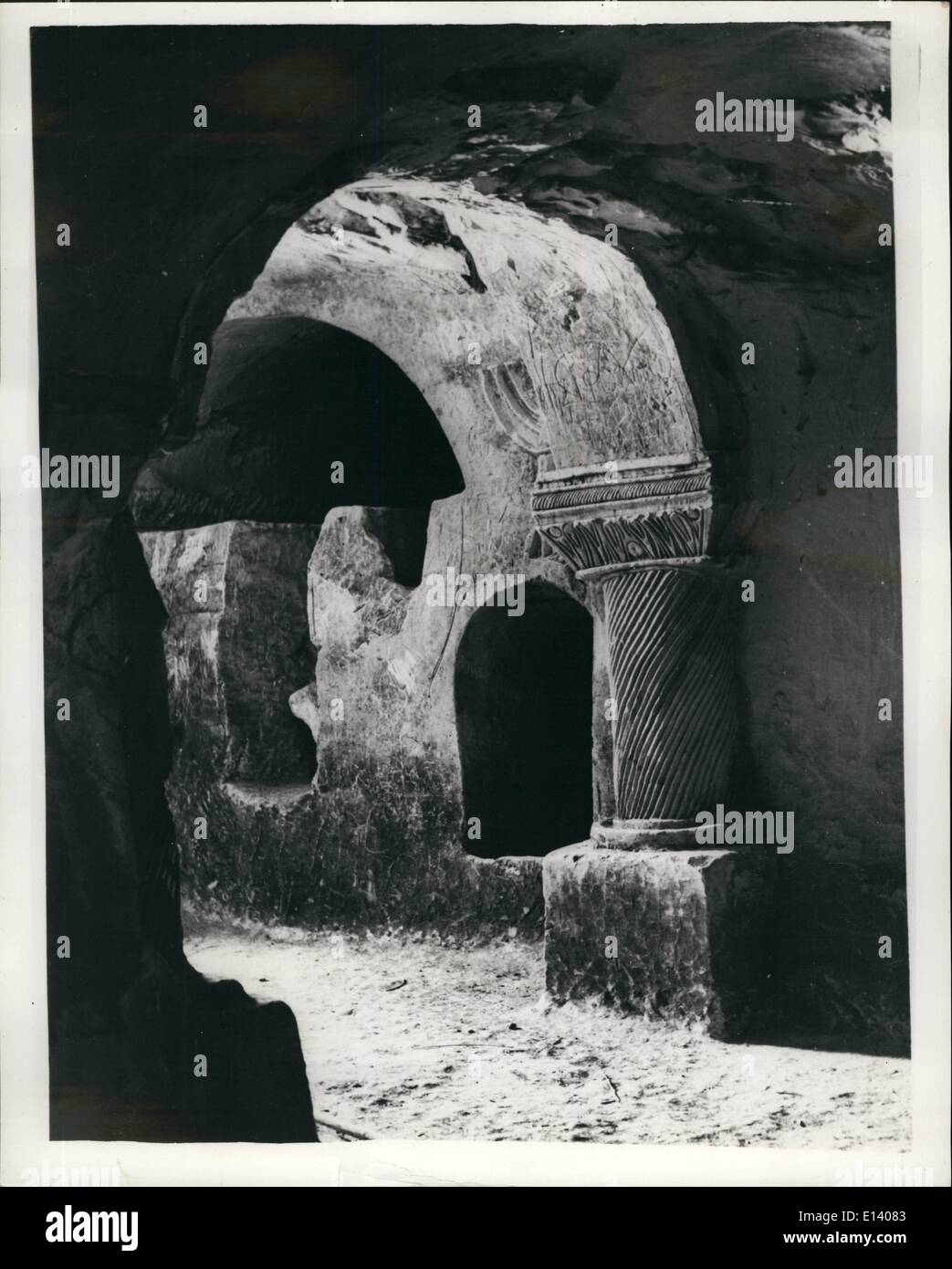 27. März 2012 - Relikten entdeckte man Beith Shearim in den unteren Galiläa: Beith Shearim, befindet sich westlich von Stockfoto