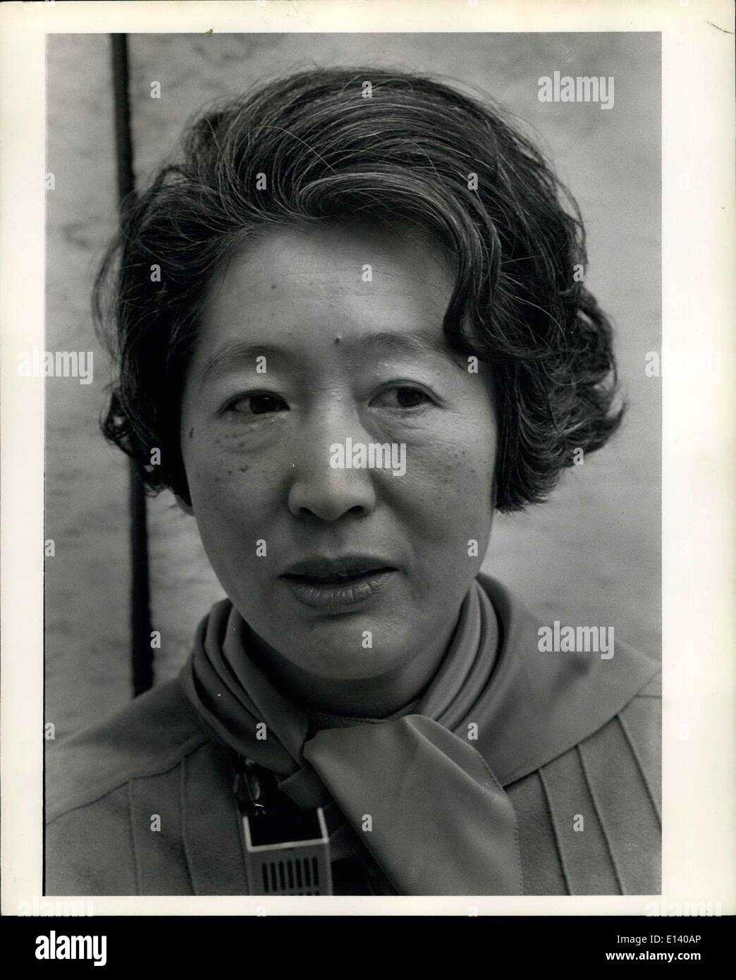 31. März 2012 - Frau Sadako N. Ogata, japanische Mission UN höchsten herrschenden Frau im japanischen Auswärtigen Dienst jemals zu dienen. CR Stockfoto