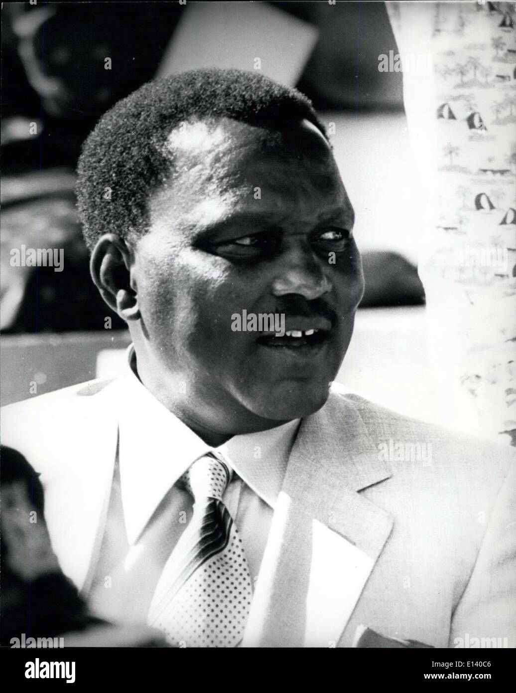 31. März 2012 - Ngei Kenia - Paul J. Ngei, Minister für Werke der Regierung der Republik Kenia. Stockfoto