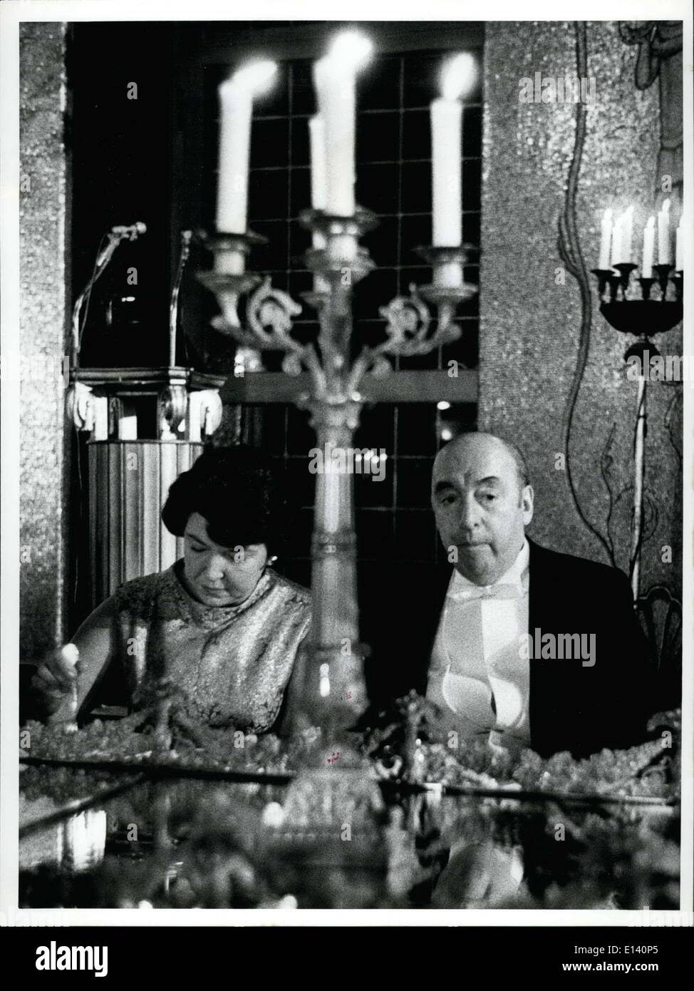 31. März 2012 - Frau Claudia Sutherland und der Nobelpreisträger in der Literatur, Pablo Neruda, Chile Stockfoto