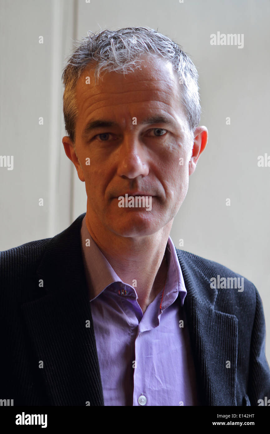 Englischer Schriftsteller Geoff Dyer posiert für ein Porträt. Stockfoto
