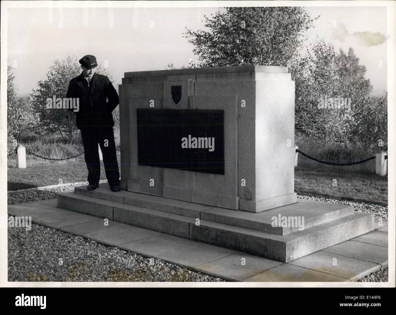 4. April 2012 - wurde 1945 von den Briten '' Stein des Sieges '' beschrieben durch einige Papiere als '' Grab von Deutschland '' errichtet. Stockfoto