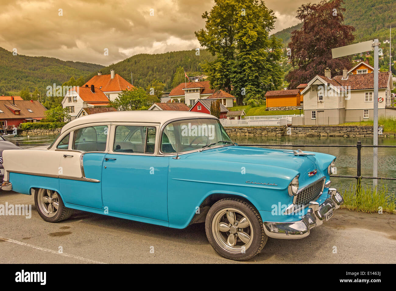 Chevrolet Bel Air Olden Norwegen Stockfoto