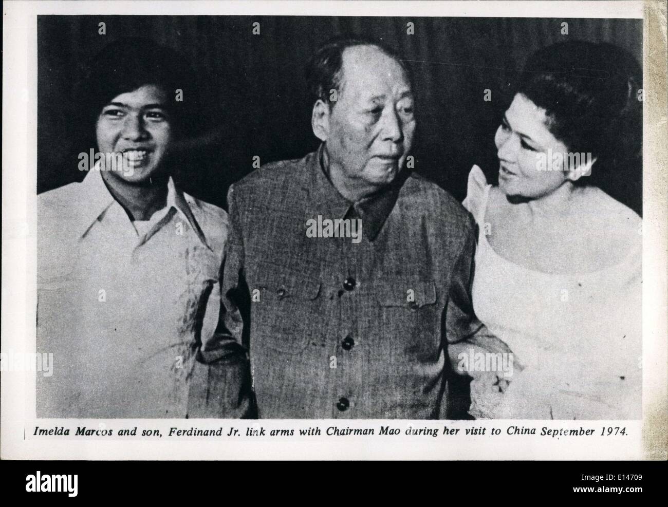 16. April 2012 - Chinas Präsident/Führer Mao Tse Tung. Stockfoto