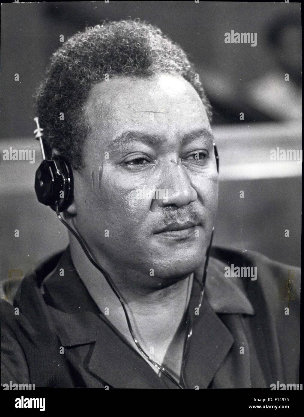 17. April 2012 - Jaafar Mohamed Al-Nimeiry, Präsident des Sudan. Geboren, Omdurman, 1930. Ehemals Kommandant, Khartum Garnison. Unter der Leitung Stockfoto