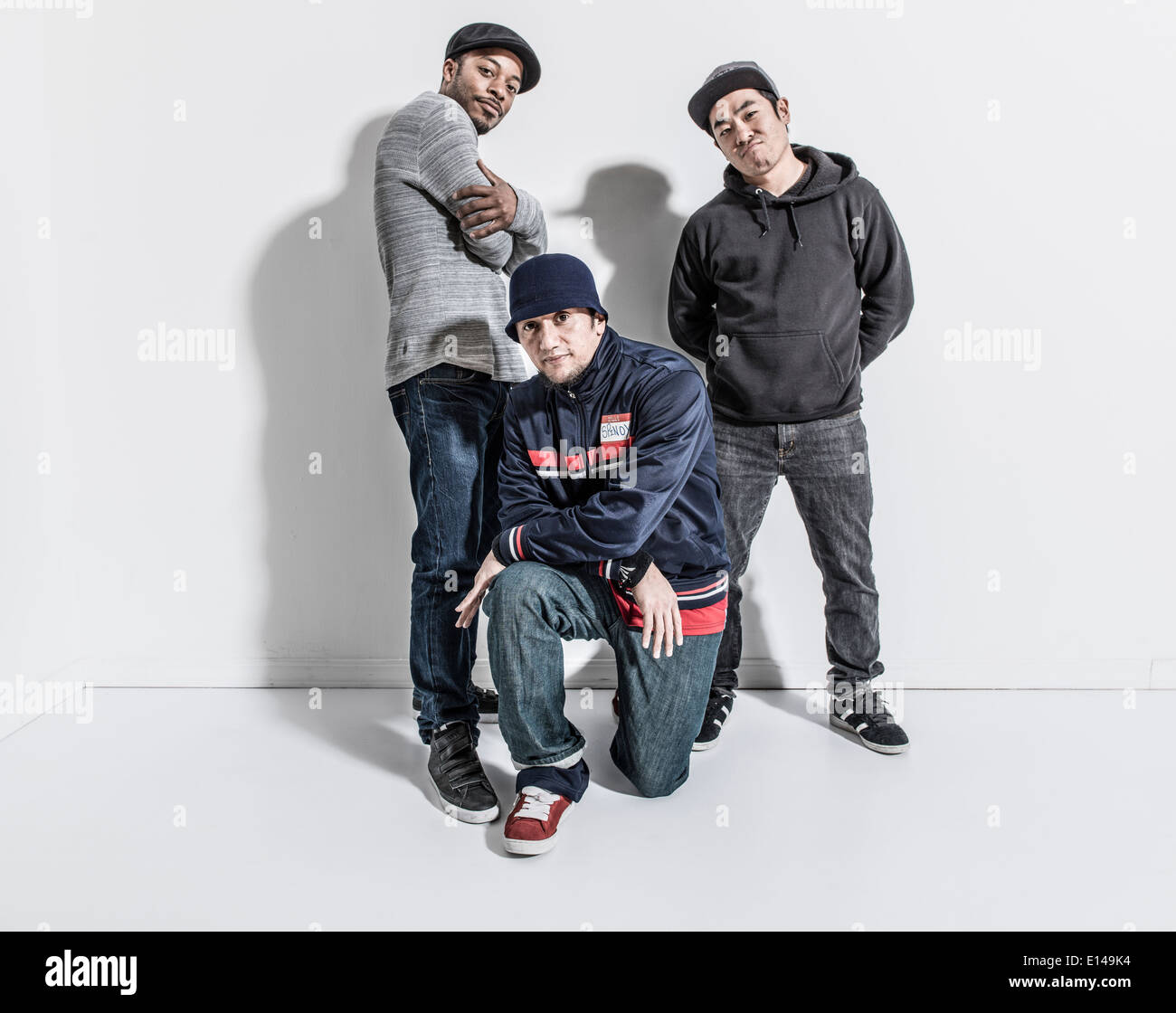 Tänzer posieren zusammen Stockfoto