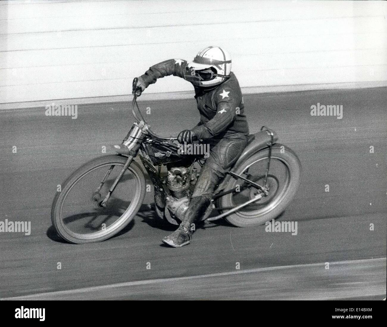 17. April 2012 - verfolgen Ian Harvey in Aktion auf der King's Lynn Speedway. Geschwindigkeit-Schule für Kinder und Jugendliche Kings Lynn, Norfolk. Stockfoto