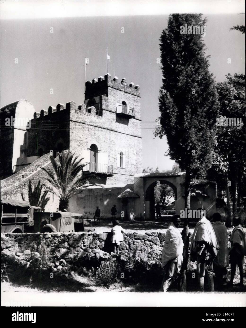 17. April 2012 - der alte Sommerpalast der Kaiser von Äthiopien in der ehemaligen Hauptstadt Gondar. Der Herzog und die Herzogin von Gloucester waren hier während ihres Besuchs in Gondar. Stockfoto