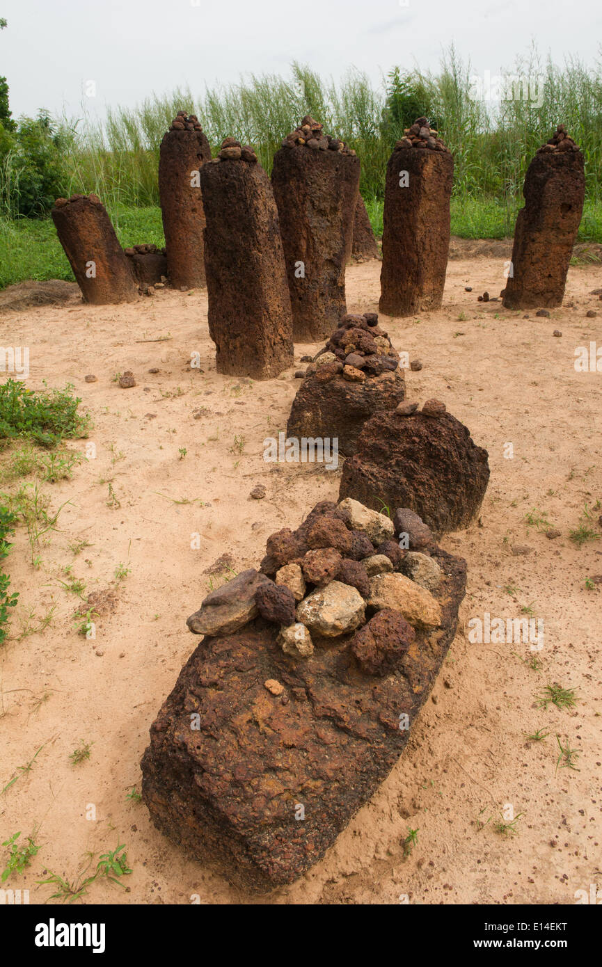 Wassu Stone Circles, Gambia Stockfoto